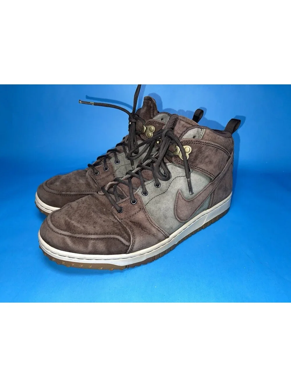 Nike Dunk High Premium 805995-300 Brown Suede Men’s Size 10 Shoes